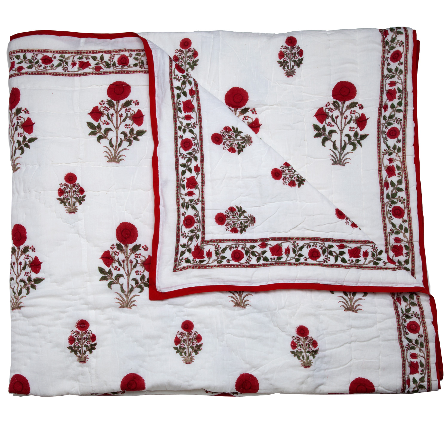 Amaya Reversible Quilt - Red